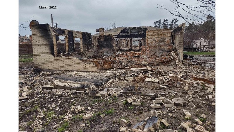 Destroyed village in Ukraine, March 2022 — the reason we keep going back